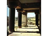 Colonnades supporting the principal halls of Knossos